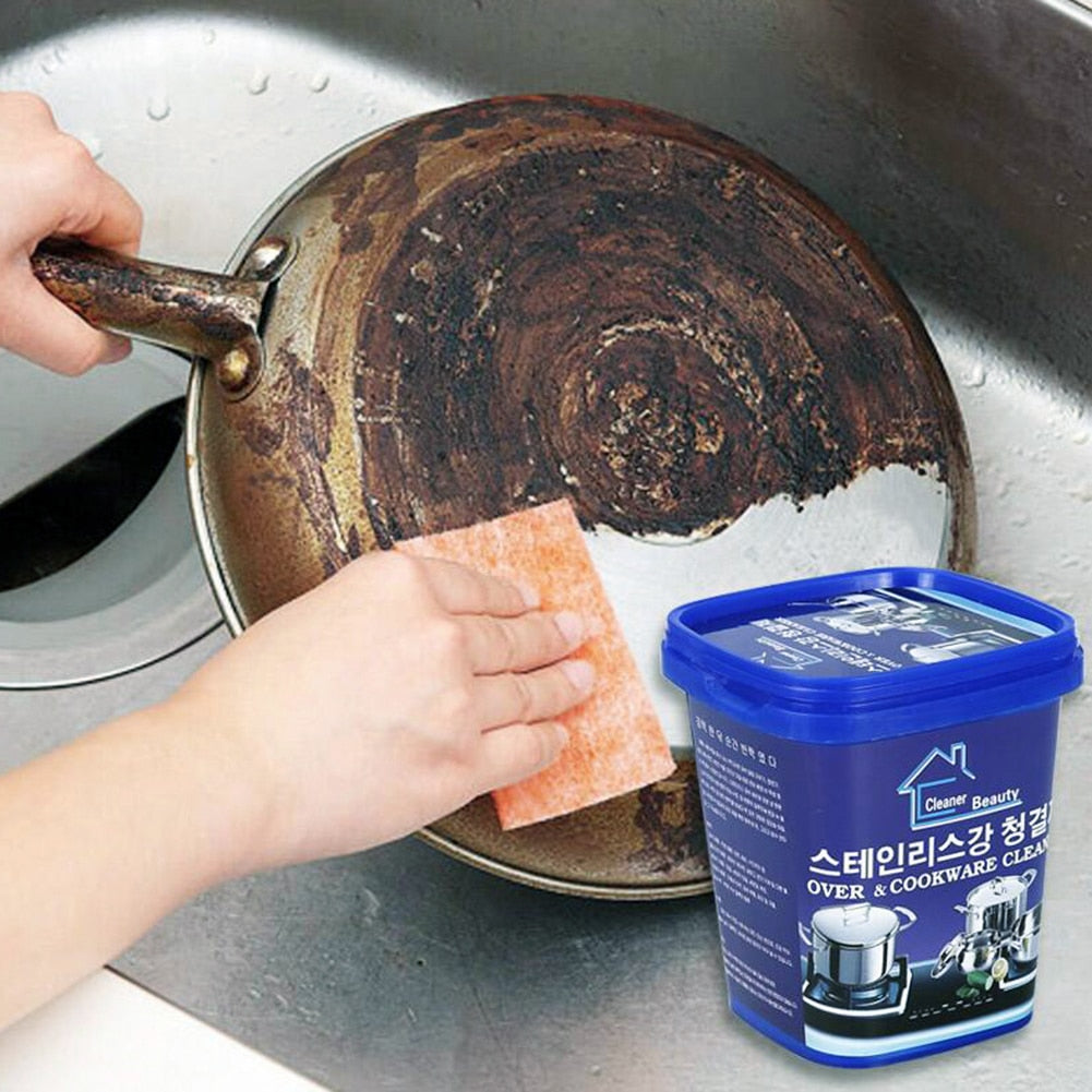 Household Stainless Steel Cleaning Paste Powerful Oven&cookware Cleaner Kitchen Washing Pot Bottom Black Scale Decontamination
